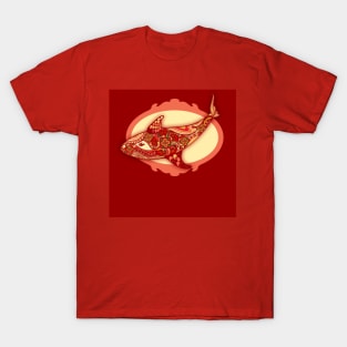 Whale Graphic Ilustration Design T-Shirt